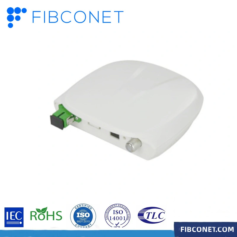 Récepteur fibre optique/optique CATV intérieur FTTH avec AGC et WDM