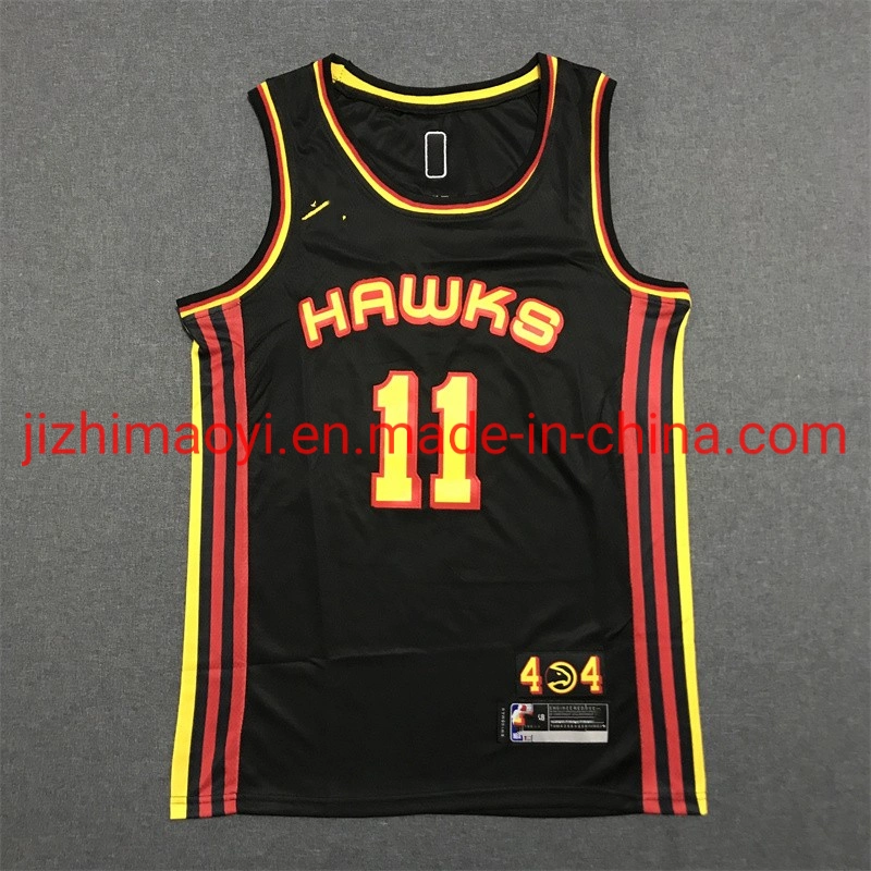 Wholesale Dropshipping 22-23 Season Atlanta Hawks No. 5 11 Yang Dejounte Murray Black Jersey