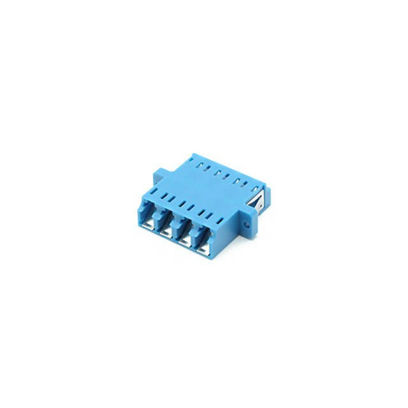 Fiber Optic Connector LC APC 4cores Inner Shutter Quad LC to LC Single Mode Fiber Adapter with Blue Color