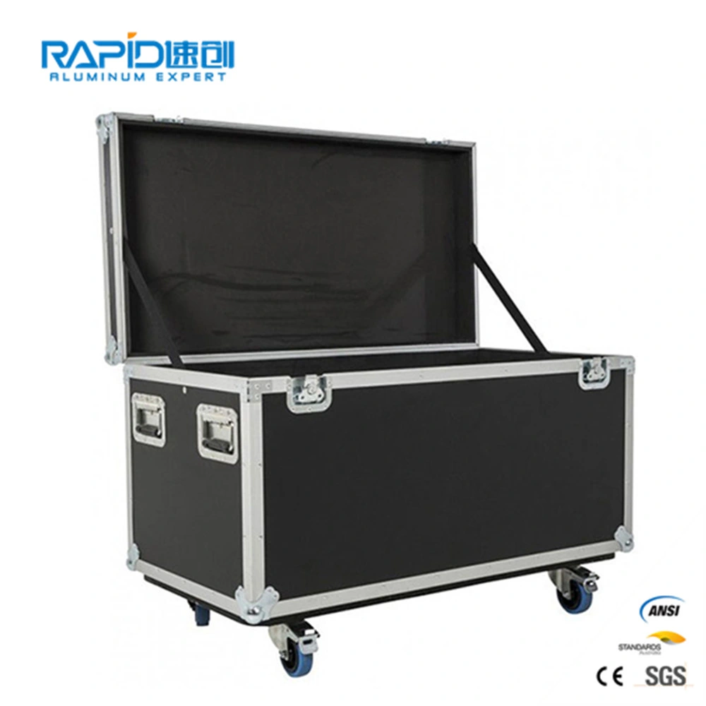 Vuelo de aluminio de realizar viajes de la herramienta de rack de equipos de transporte de DJ caso carretera