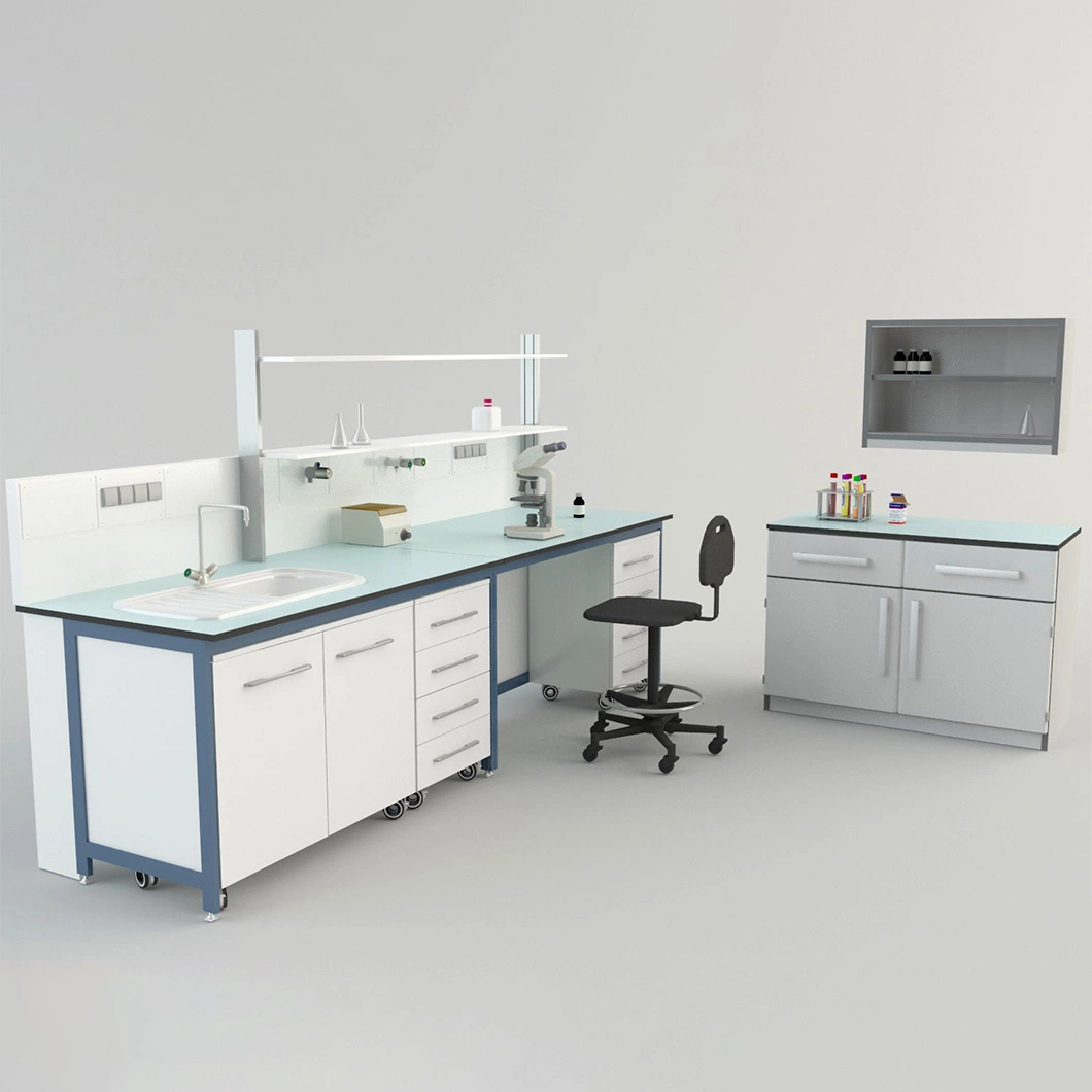 Chemical Resistant Laboratory Benches Cabinets for Hospital School Science Laboratory Furniture