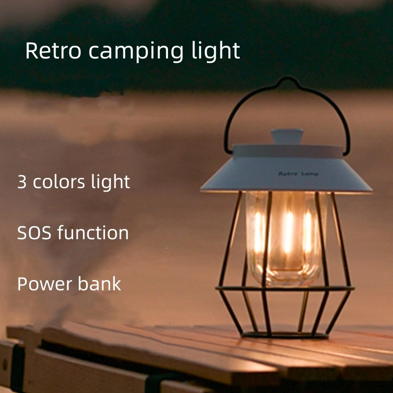 Outdoor USB Emergency Charging Tent Camping Retro Portable Atmosphere Light