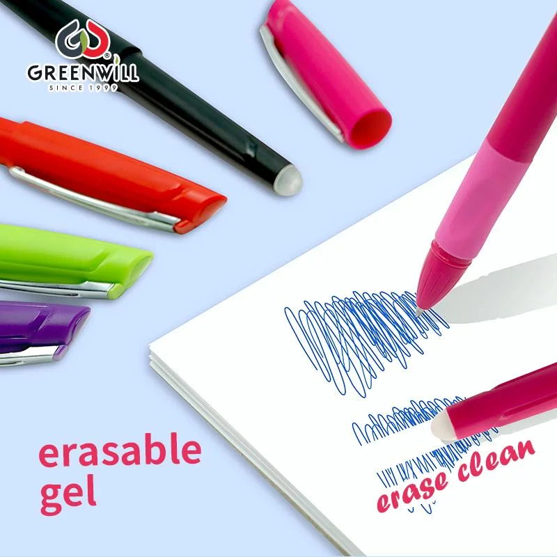 Усовершенствованная ручка Sense Stationery Gel Pen Зеленый синий розовый красный Черный Термочувствительное покрытие из пурпурной резины, офисное перо для работы с термочувствительными чернилами (KP202301-2)