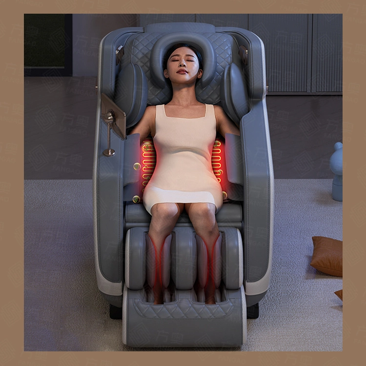 2023 تصميم جديد نظام التحكم الصوتي الذكي رباعي الأبعاد XD بدون ثقل كرسي التدليك للجسم بكامله