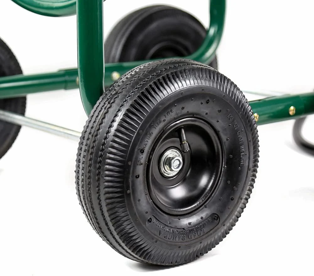 4-Wheel Garden Hose Reel Cart with Holds up to 300-Feet of 5/8-Inch Hose