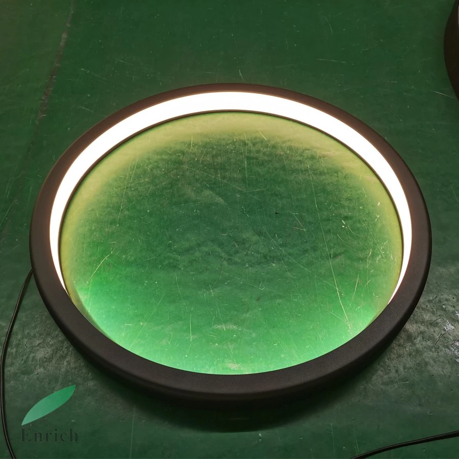 Poignée de commande moderne profil aluminium cercle intérieur de la bague LED émettant la lumière de la télécommande pour Office