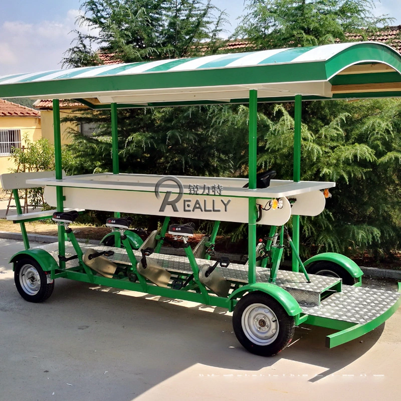 The New Listing Light Green Beer Party Bike Pedal Tour Sightseeing Mobile Bar 20 People Party