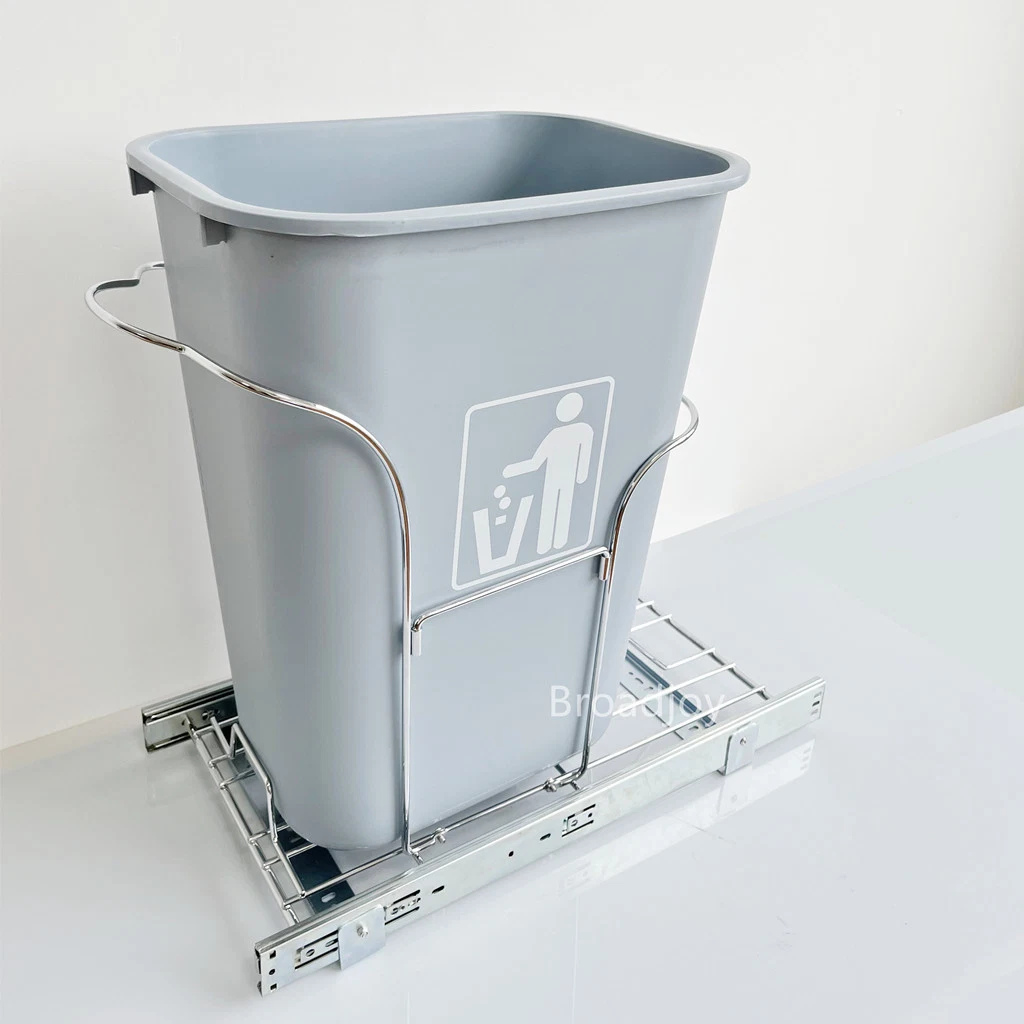 Kitchen Base Cabinet Waste Bin Dustbin Capacity 30L 35L 50L Easy Install Ad Excellent Solf-Closing Function Trash Bin