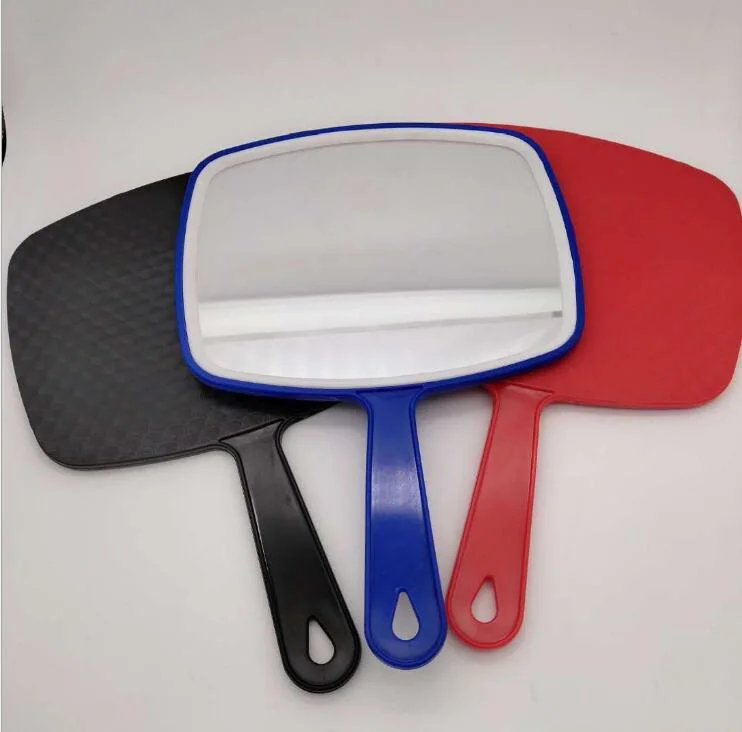 Пластиковая печать логотипа UV с одной стороны, Princess Hand Mirror Длинное косметическое зеркало для ручной макияжа