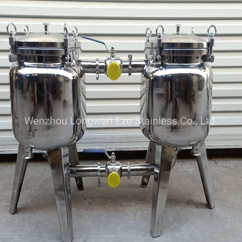 Stainless Steel Food Grade Hygienic Vertical Single/Multi Bag Double Type Filter Housing