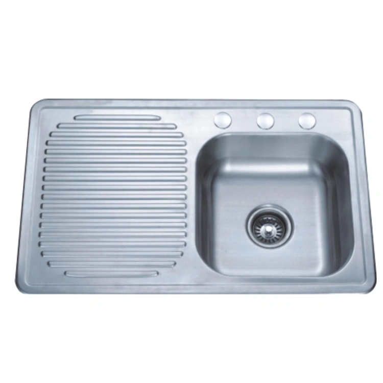 Stainless Steel Kitchen Single Bowl with Drain Sink Wls7545