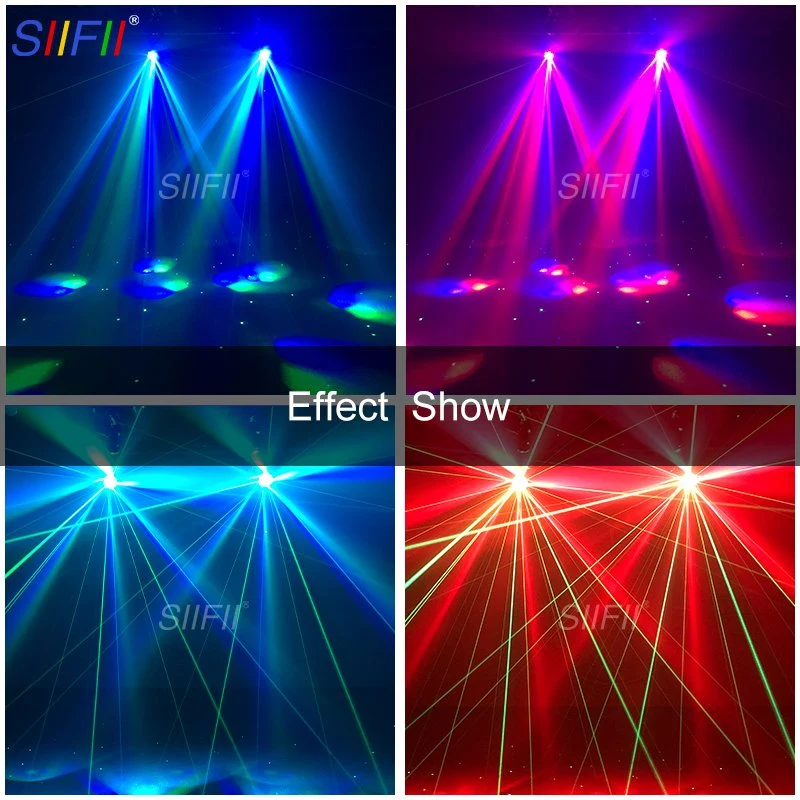 High quality/High cost performance LED 6*12W Beam Head Bee Eyes Smart Beam Moving Head with Laser Disco KTV Stage Lighting DJ Equipment