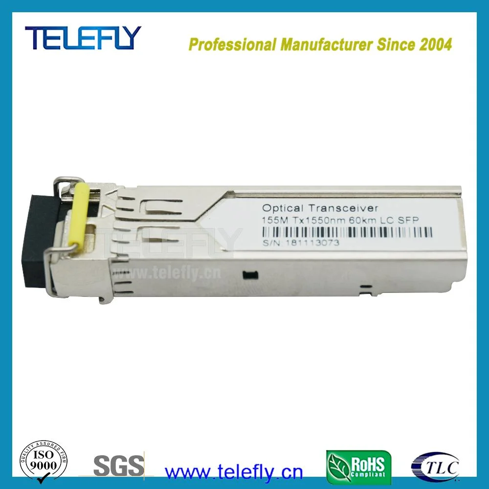 155m Bidi 60km 1310nm/1550nm LC Optical Transceiver