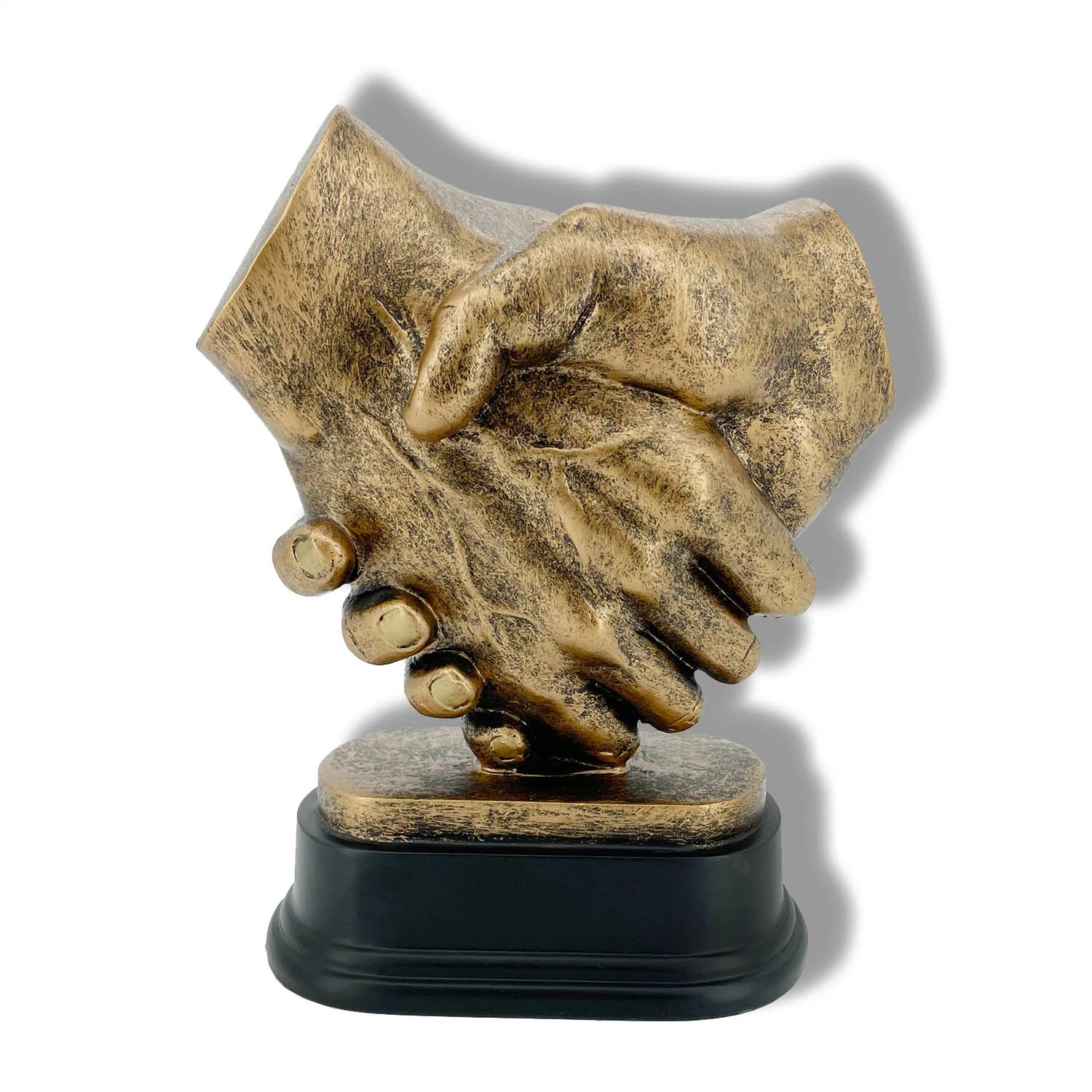 Resin Trophy Handshake Award of Sports Souvenir Promotion