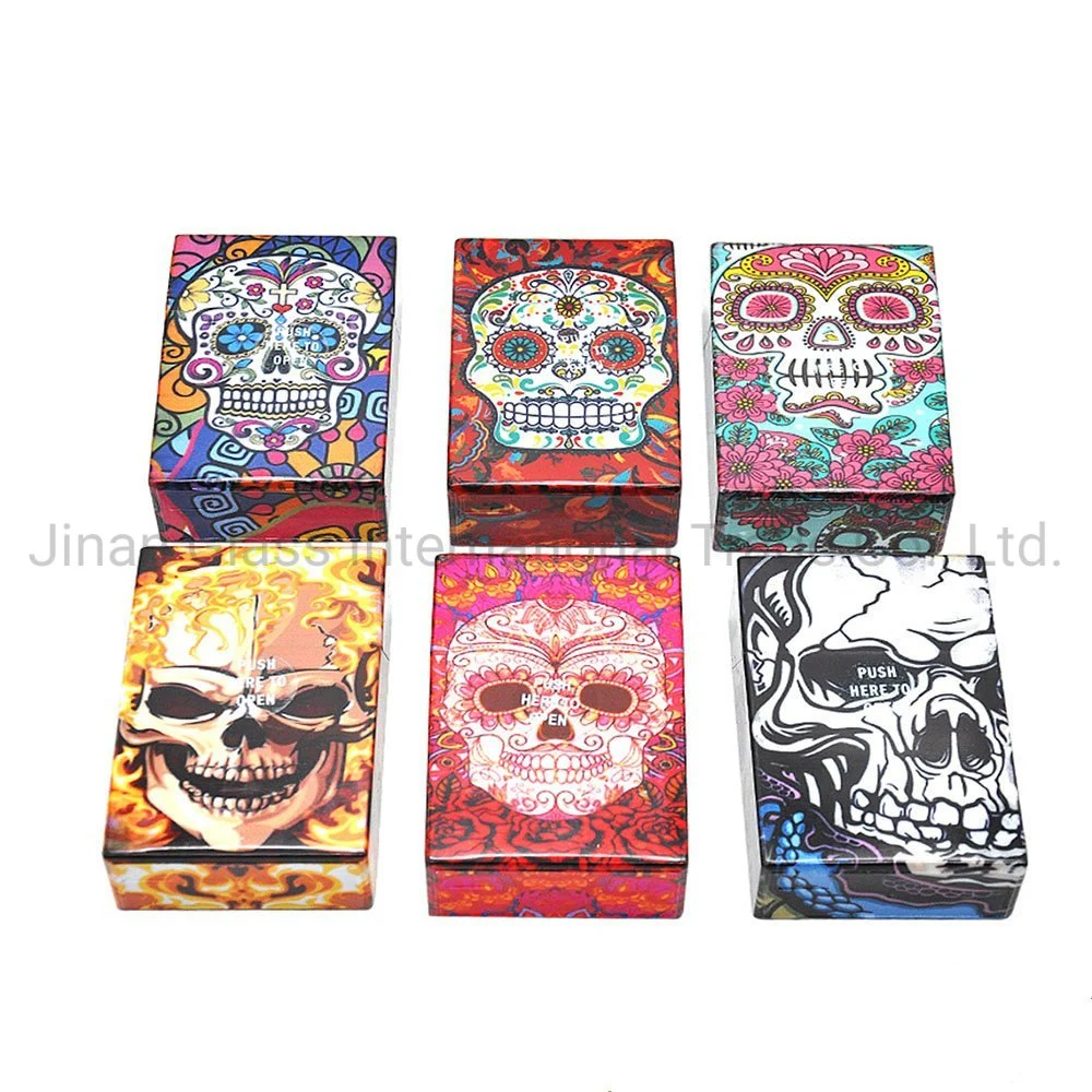 Wholesale/Supplier Portable Cigarette Case Color Skull Plastic Box