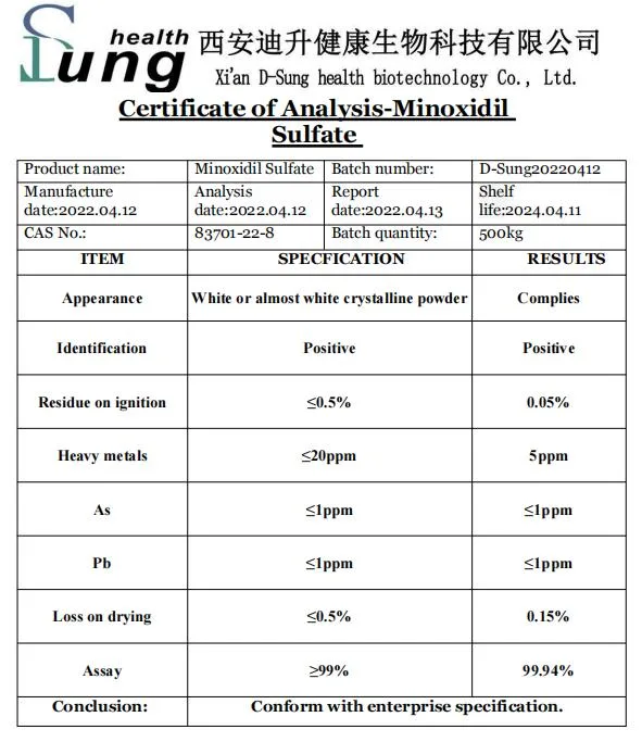 Hair Regrowth Minoxidil Raw Powder Minoxidil Material Minoxidil