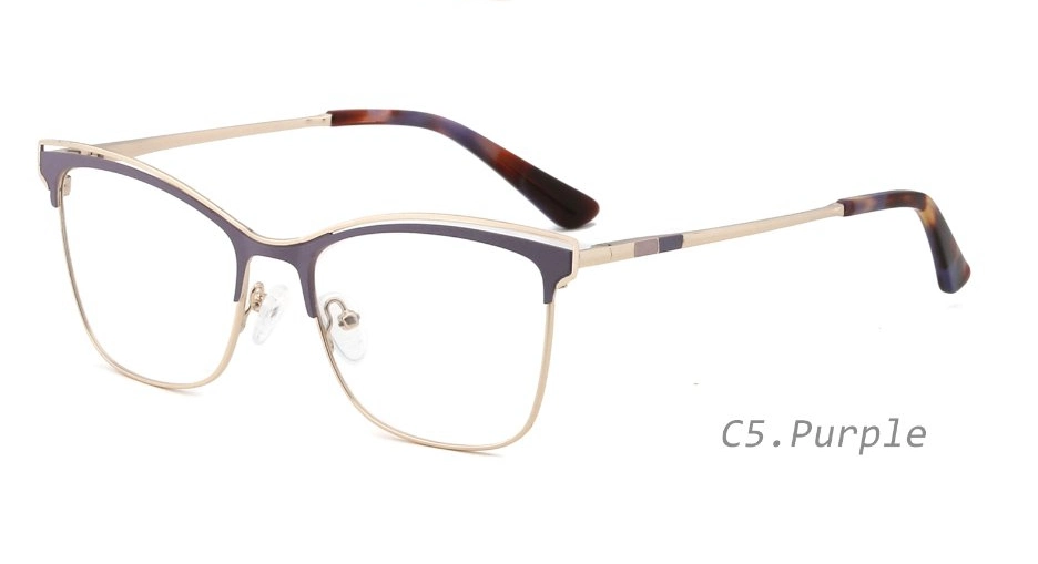 Fashion Oversized Frame Female Glasses Luxury Clearlarge Diopter Retro Metal Frame Optical