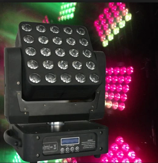 DMX512 التحكم XY-Axis محرك الخطوات ثلاثية الأطوار 25PCS LED Shake Head مصفوفة للنادي