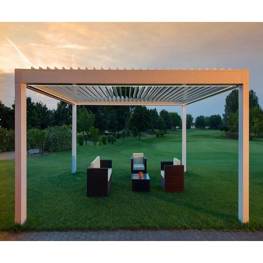 Outdoor Retractable Metal Pergola Pool Covers Waterproof Restaurant Roof Shades Garden Gazebo