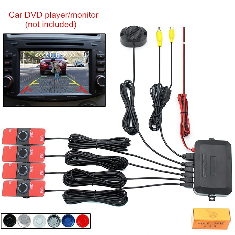 Parking Sensor Auto Parktronic Kit LED Display Auto Parking Radar with 4 Sensors Reverse Backup Monitor Detector System