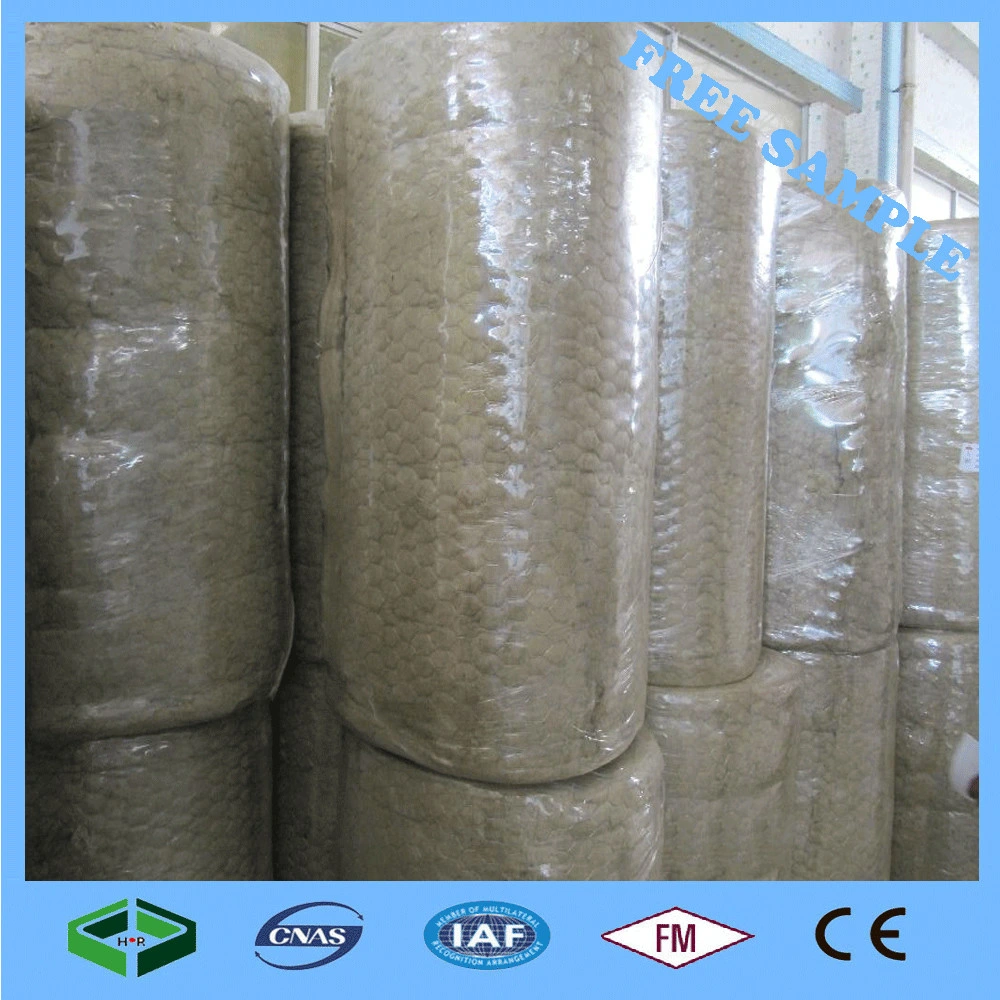 Rockwool Blanket Wire Mesh Bonded Insulation for Exhaust Gas Duct Pipe