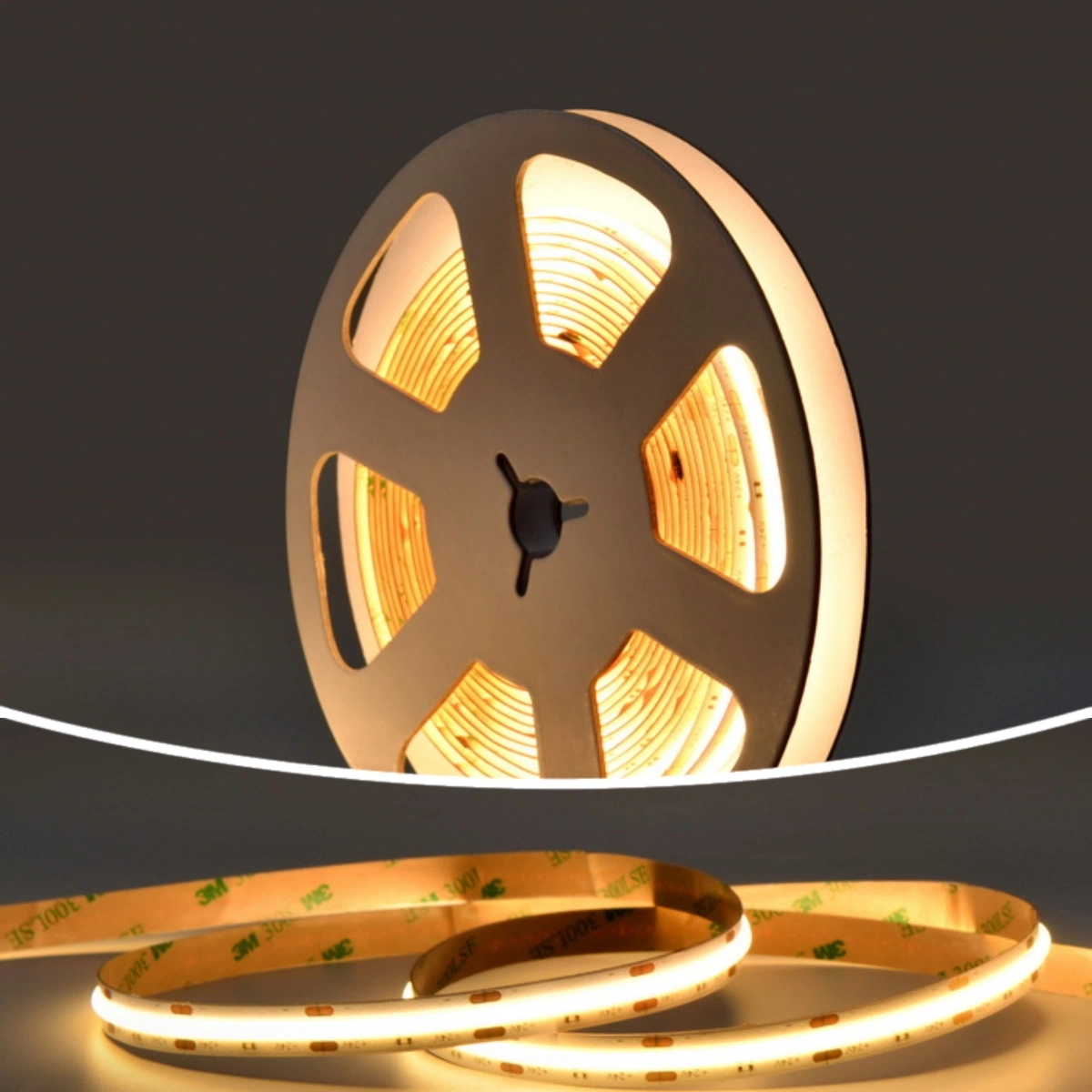 LED Strip Light COB Branco quente DC24V decorações interiores para exterior Iluminação