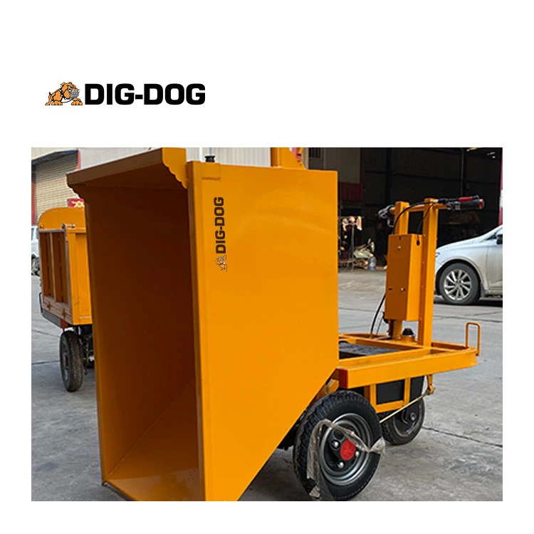 ODM OEM Power Assist Wheelbarrow Mini Electric Dump Cart Transport 3 Wheeled Power Wheelbarrow 1000 Kg