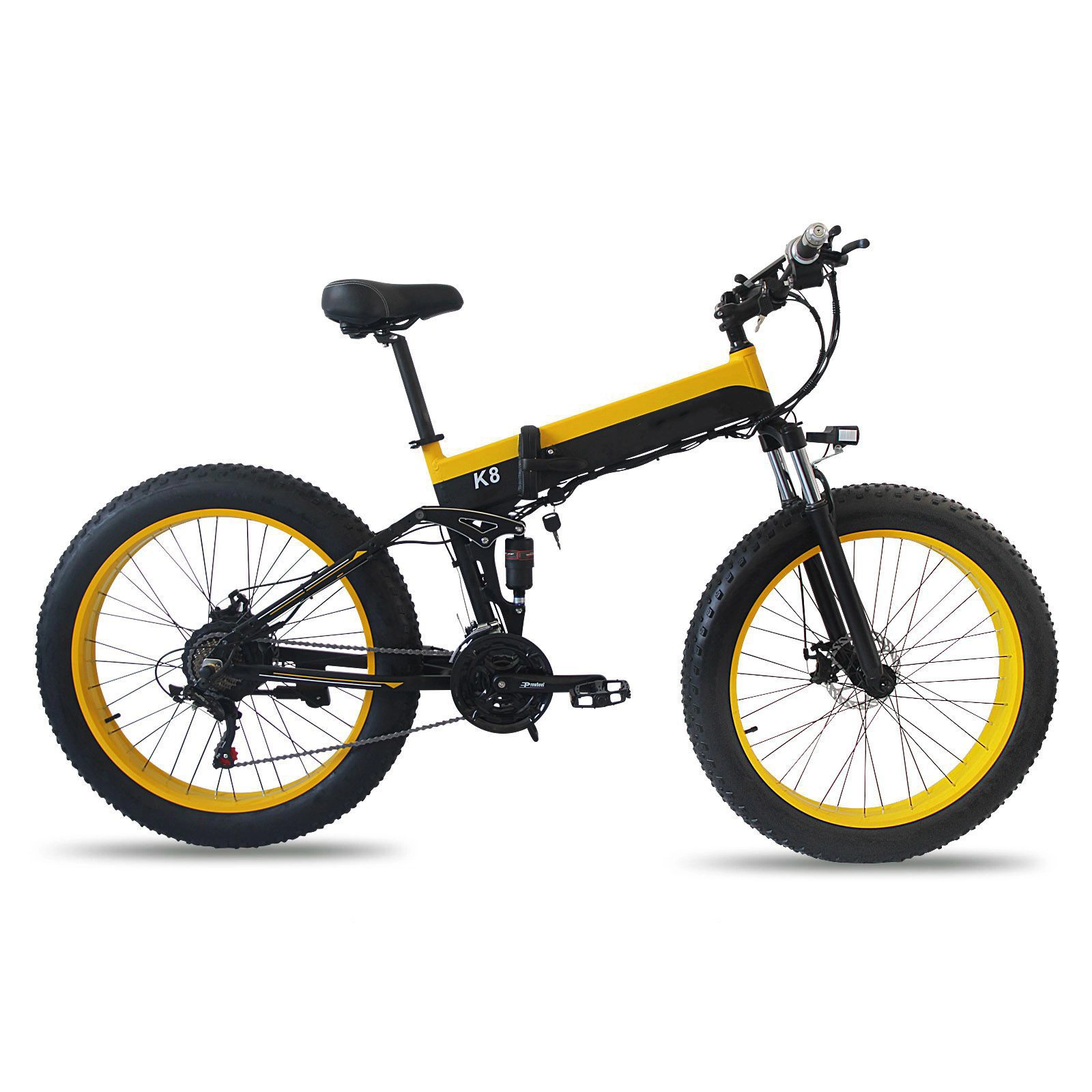 26" Folding Electric Bike Electric City Bike Mountain Bike with 350W/500W Brushless Disc Brake E Bike