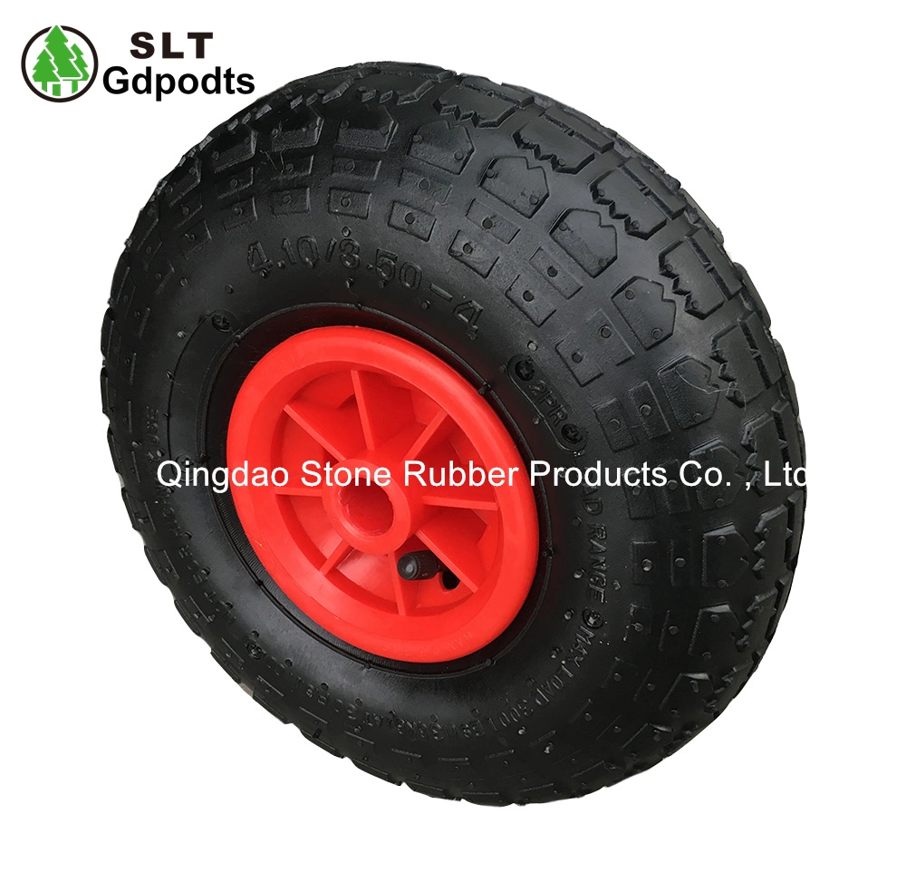 3.50-4 neumático de rueda de caucho y tubo para el carro de jardín y. Carro de herramientas