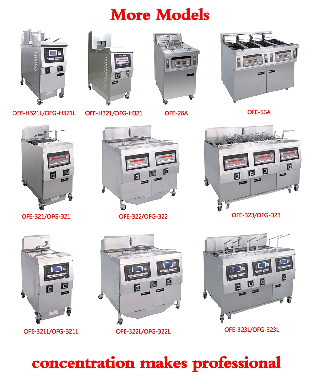 Ofe-H321 de elevación eléctrica y gas de forma automática el Panel de control abrir Equipo Freidora