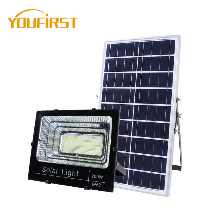 Solar Flood Light Rechargeable Remote Control 40W 60W 100W 200W Ball Park Squre Waterproof Outdoor Flood Light