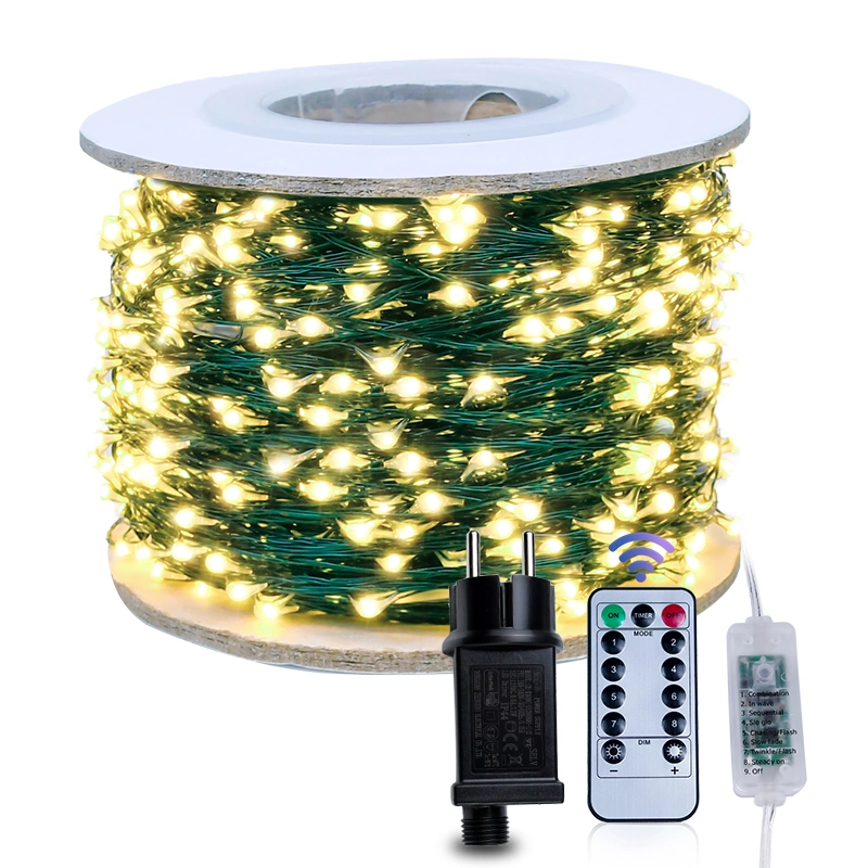 50m 100m Kupferdraht LED-Fadenleuchten Holiday Lighting Fairy Girlande für Weihnachtsbaum Hochzeit Party Dekoration