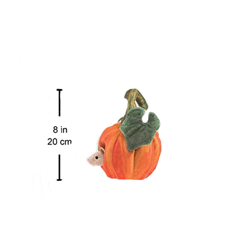 2022 New Arrival Halloween Stuffed Hide Mouse with Pumpkin Set Plush Dog/Cat Chewtoy