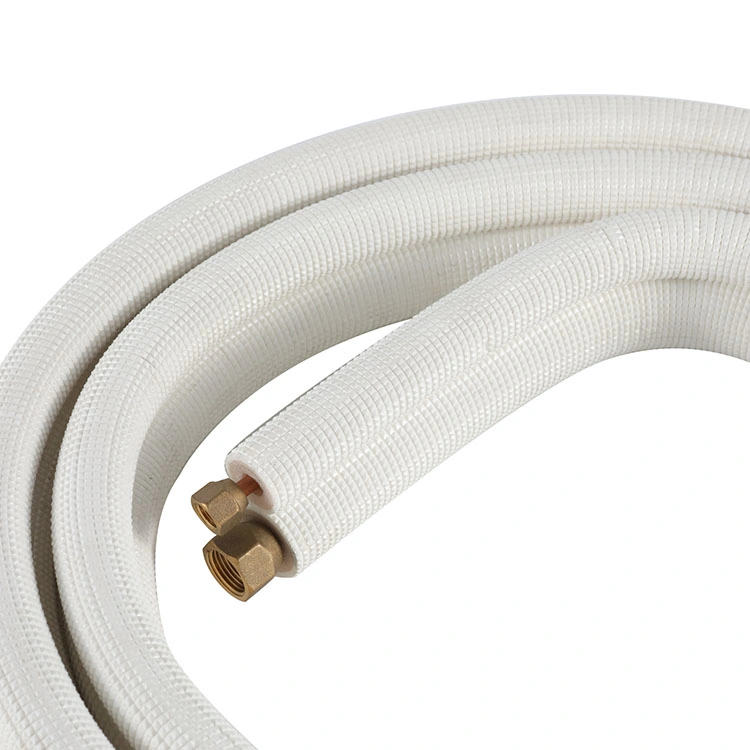 3/8+3/4 PVC Foam Insulated Pancake Coil Copper Aluminum Connecting Pipe for HVAC