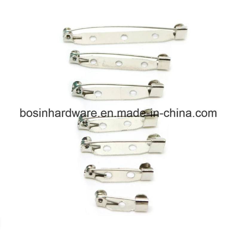 Nickel Plated Steel Metal Safety Pin 6 Sizes