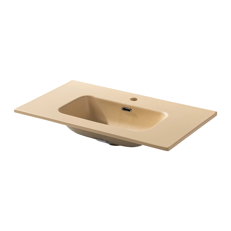 Chaozhou Sanitary Ware Single Ceramic Wash Basin Over Counter Color Cabinet Sink