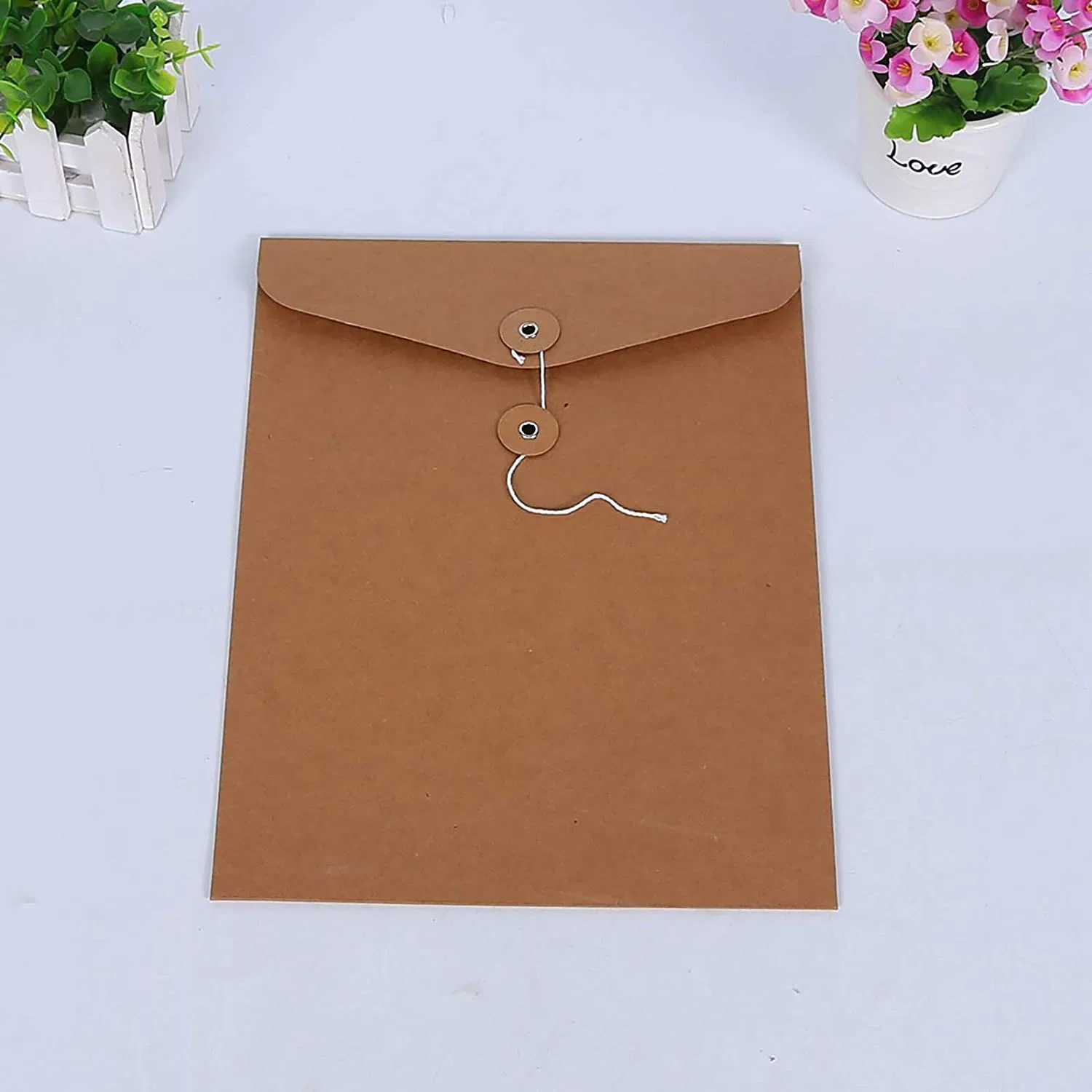 Wholesale/Supplier Kraft String File Folder Filing Envelope Project File Jacket Document Letter Organizer Flat-No Expansion A4 Letter Size