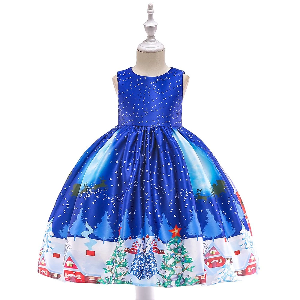 2021 Christmas Dress Baby Wear Puffy Girls Party Garment