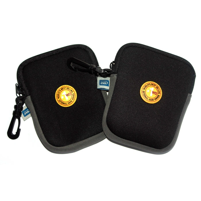 Custom Neoprene HDD Case Pouch Electronic USB Cable Storage Bag