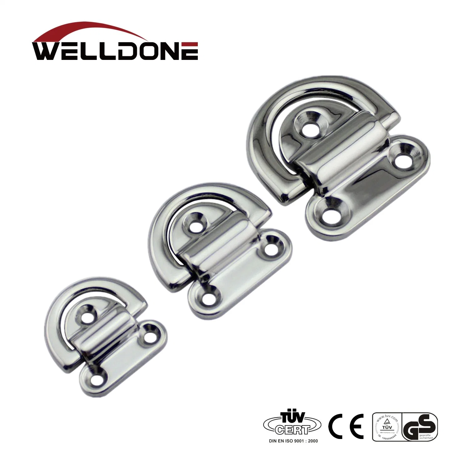 304 316 Stainless Steel Folding Pad Eye Plate D Ring