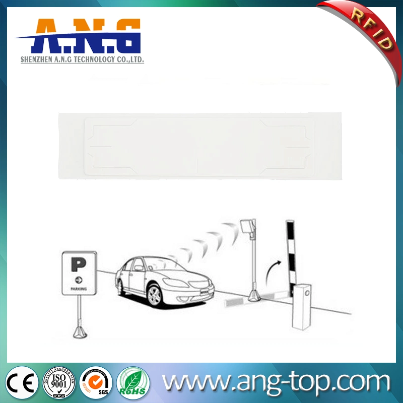 860~960MHz PVC UHF RFID Vehicle Windshield Tag with Adhesives