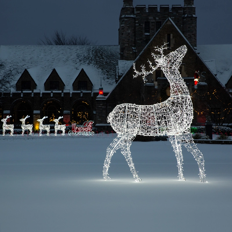 El FRP escultura al aire libre de dibujos animados de muñeco de nieve en invierno el paisaje festivo de la resina del árbol de Santa Claus adornos de la caja de regalo