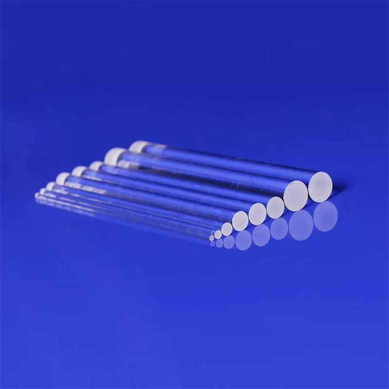 Quartz Glass Rod Optical Cylinder Clear Fused for Solar Semiconductor