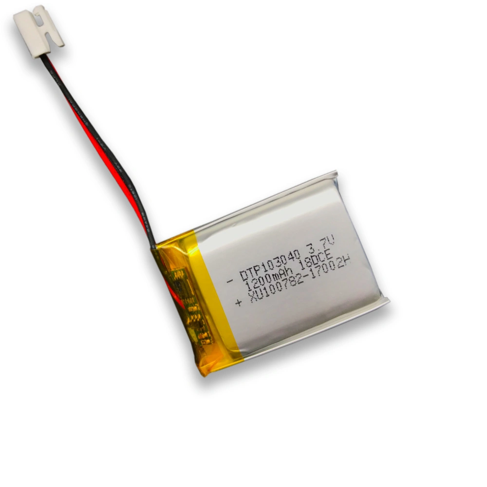 IEC62133 Un38.3 Certificated Lithium Polymer 103040 1200mAh 3.7V Small Lipo Battery