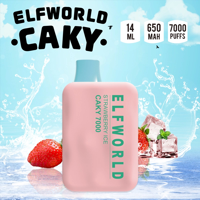 Melhor Pape descartável 2022 Elf 7000 Puffs Bar Elfworld Caky Cigarro eletrônico Cabo de Pape Pod Hookah Traço de atacado preço barato