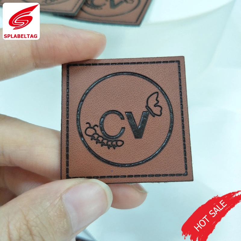 Custom Hot Sale Jeans Brand Logo Embossed Leather Labels for Bags
