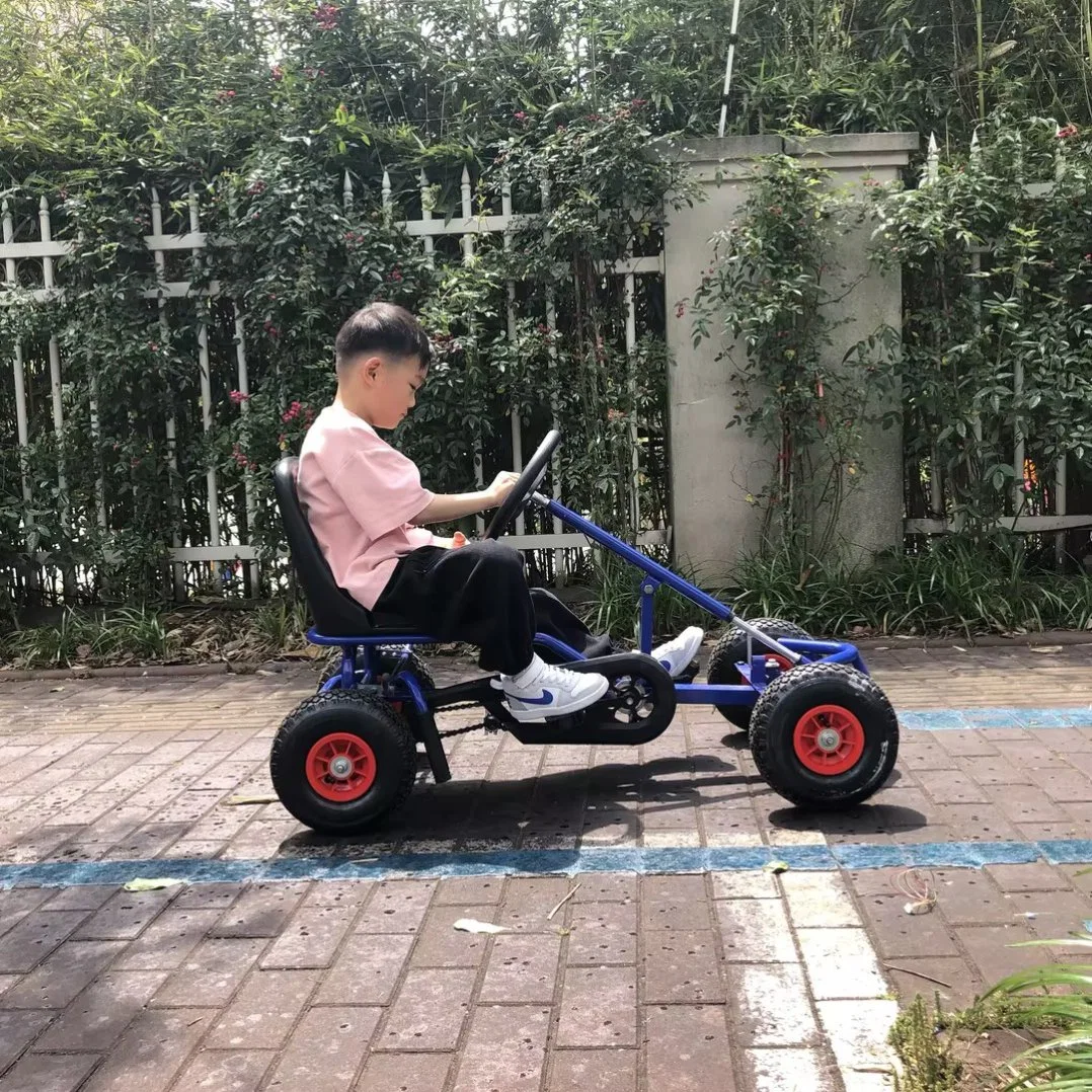 El parque de atracciones más nuevo y divertido, al aire libre, cuatro ruedas de servicio pesado Mini pedal Go Kart para niños de 3-12 años