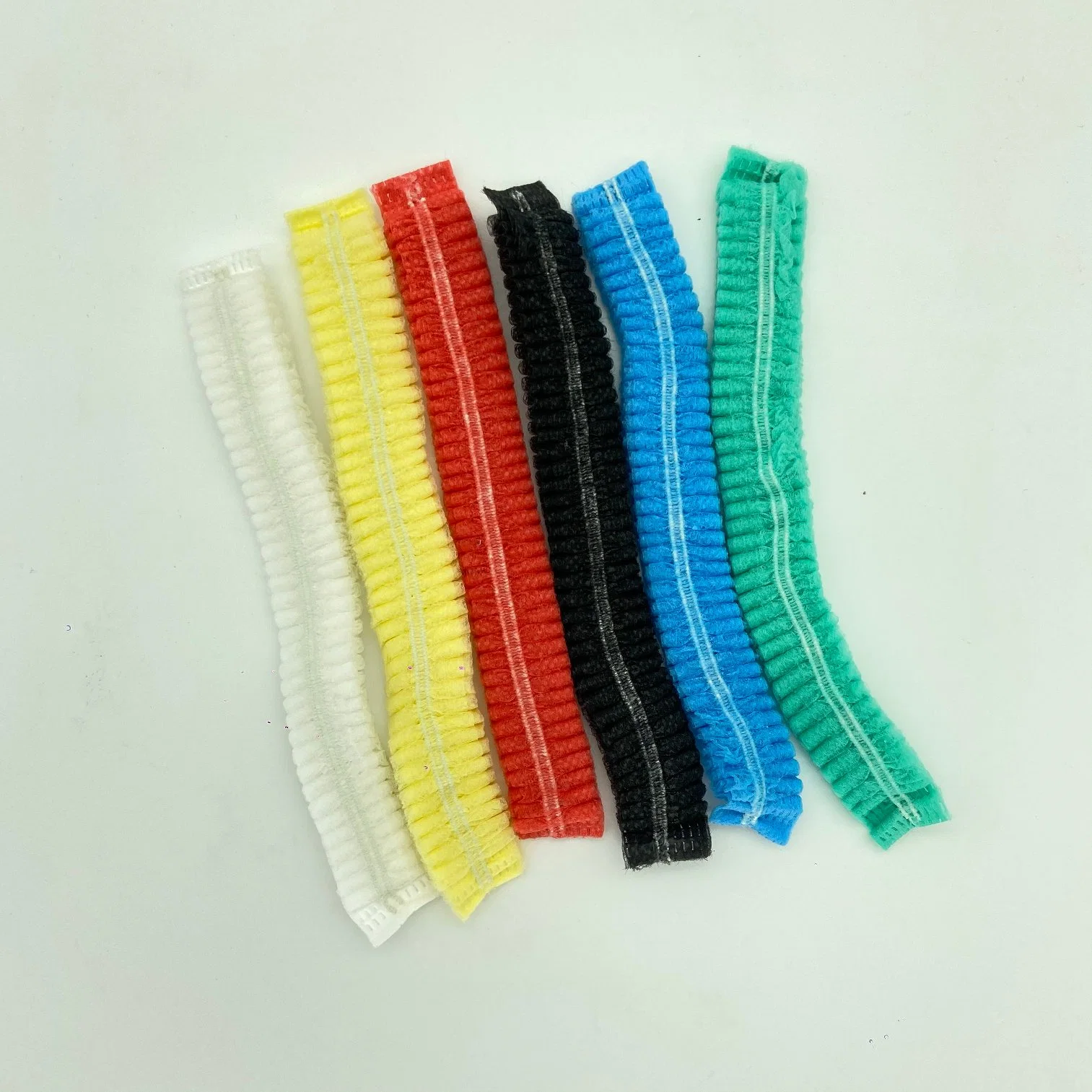 Nonwoven/SMS/PP/Round/Crimped/Pleated/Strip/Disposable Clip Mop Cap PE Bouffant Shower Bathing Hotel Cap
