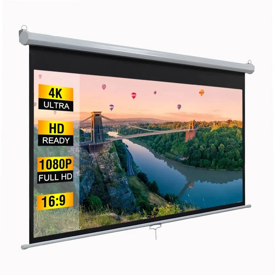 Manual Screen, Pull Down Projector Screen with High quality/High cost performance 