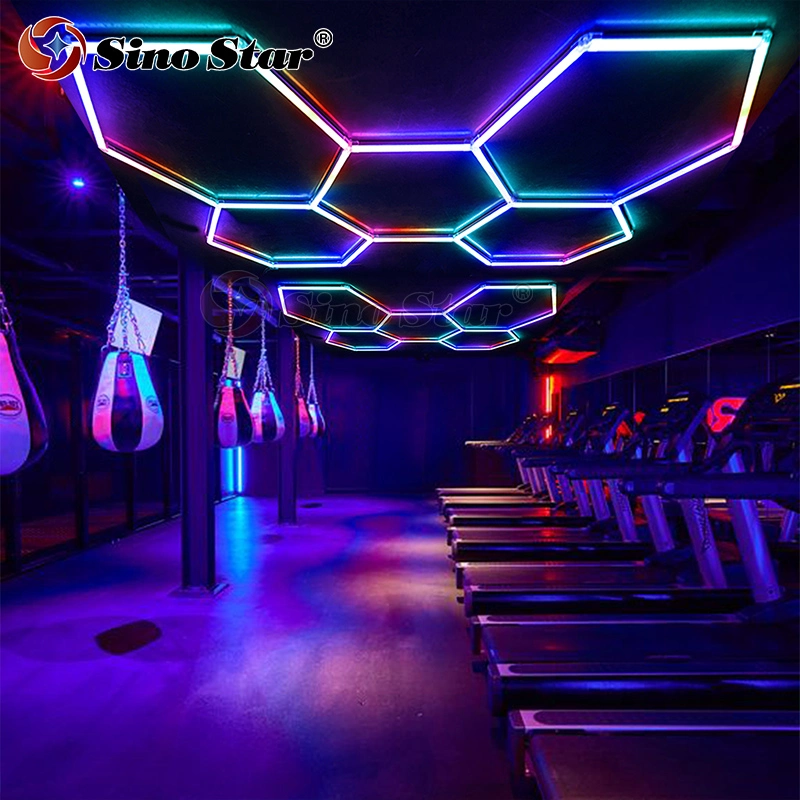 New Arrival Assembled Decorative Geometric Hexagon Lighting RGB LED Fashion Lamp